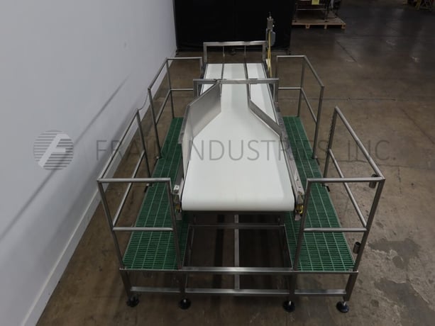 36" wide x 12' long, CMI Equipment & Engineering #M1-3.9, Stainless Steel belt conveyor with double sided - Image 2