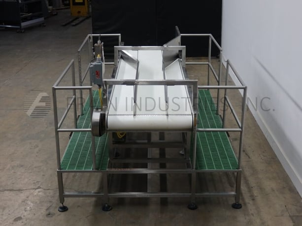 36" wide x 12' long, CMI Equipment & Engineering #M1-3.9, Stainless Steel belt conveyor with double sided - Image 3