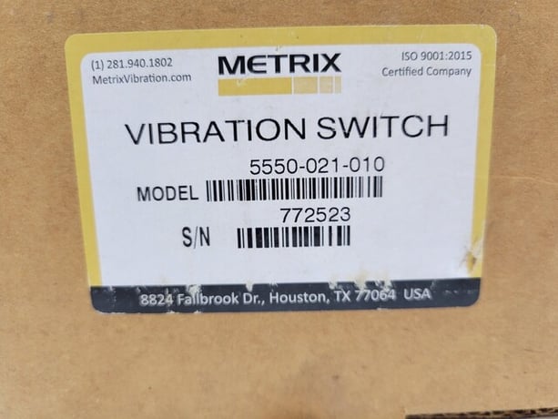 Metrix #5550-021-010, Mechanical Vibration Switch 480 VAC, 15A, 250VDC, NEMA Size 4, unused - Image 4