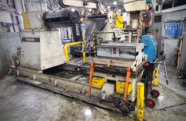 30" x .125" Perfecto #RS20-30B, coil reel with coil car, 20000 lb., Perfecto Servo feedline - Image 3