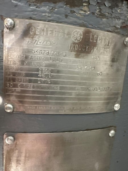 200 HP 1775 RPM General Electric, Frame 6287P24, weather protected enclosure type 1, 46.8 A, 2300 Volts - Image 2