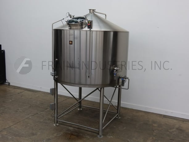 1900 gallon NSI Newlands #WP-30B, 304 Stainless Steel, cone top, sprayball, insulated whirlpool tank, 96" ID - Image 5