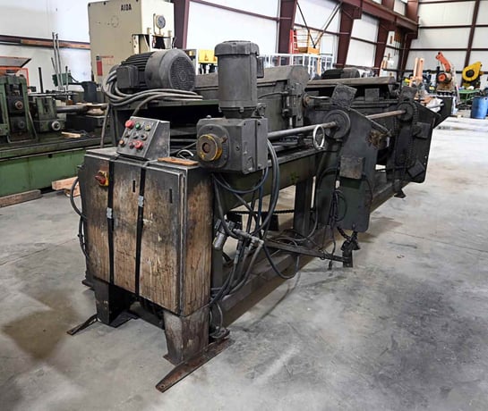 Burrmaster, brush deburring machine, 5" outside dimension x 120" tube, 36" brush - Image 2