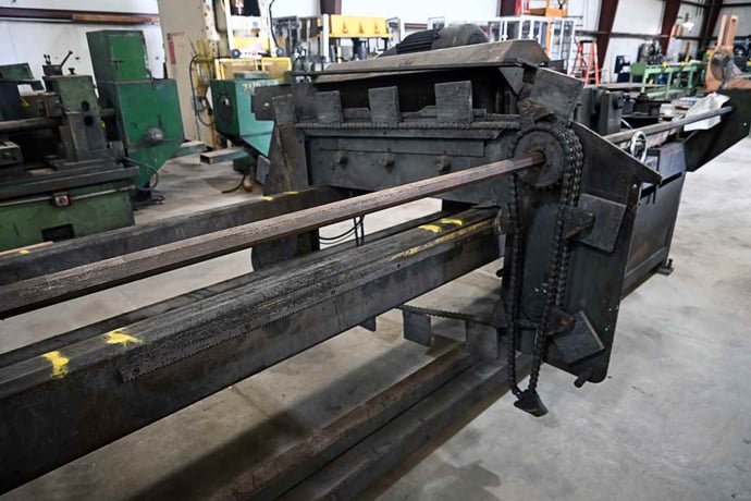 Burrmaster, brush deburring machine, 5" outside dimension x 120" tube, 36" brush - Image 4