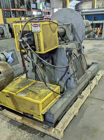 10000 lb. Roll Form #456, uncoiler, 48" width, 18"-22" expansion, 72" O.D., 42" passline, 1979 - Image 3