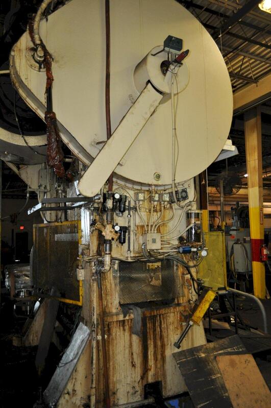 300 Ton, Bliss #S2-300-72-42, straight side double crank press, 10" stroke, 24" Shut Height, 6" ram adj. - Image 4
