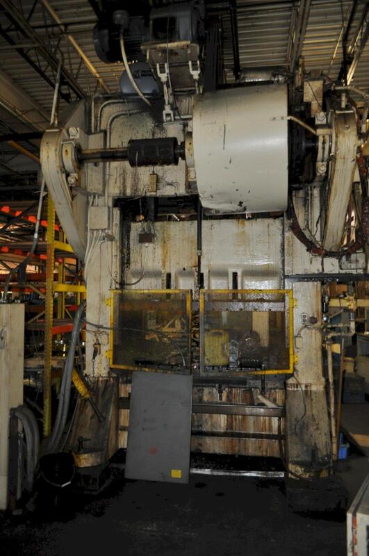 300 Ton, Bliss #S2-300-72-42, straight side double crank press, 10" stroke, 24" Shut Height, 6" ram adj. - Image 5