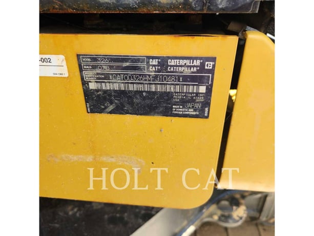 Caterpillar 326 LRF, Crawler Excavator, 1156 hours, S/N: MFJ10481, 2022 - Image 6