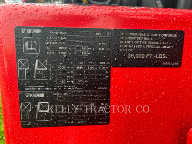 Kalmar DCG100-6, Forklift, S/N: B40402710, 2025 - Image 3