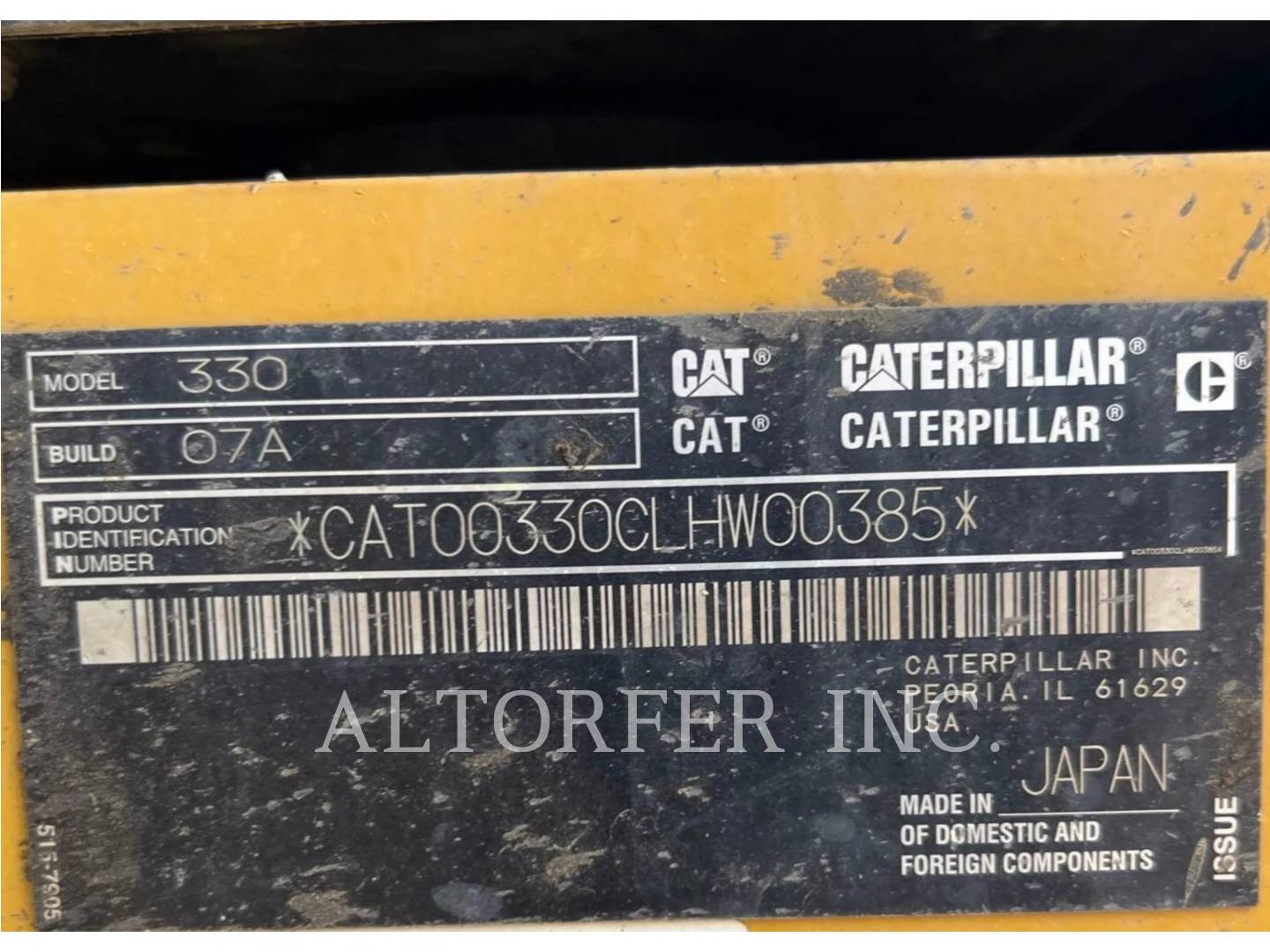 Caterpillar 330-07, Crawler Excavator, 3621 hours, S/N: LHW00385, 2019 - Image 6