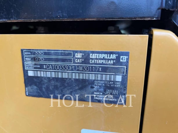 Caterpillar 330-07, Crawler Excavator, 1573 hours, S/N: LHW30117, 2023 - Image 6