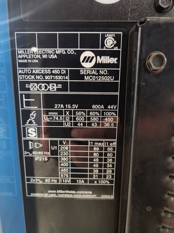Miller #Auto-Axcess-450-DI welder - Image 4