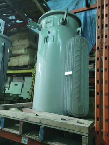 100 KVA 16000/27600 Primary, 347/600 Secondary, MVA Power, single phase oil filled pole mount, refurbished - Image 2