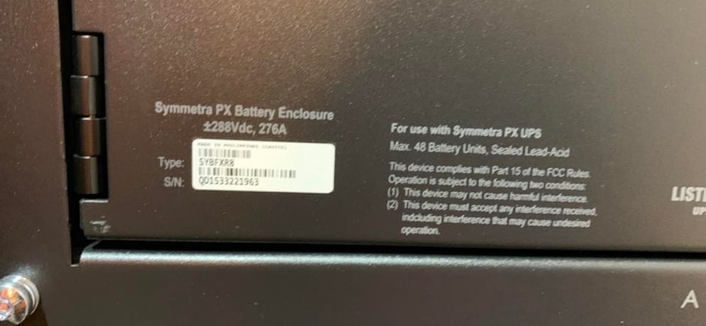 276 Amps. APC #SYBFXR8, Symmetra PX Battery Enclosure, 288 VDC - Image 6