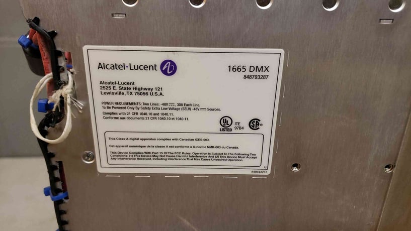 Alcatel-Lucent, 1665 DMX (Data Multiplexer), LNW8/LNW27/LNW170/LNW74/LNW2 modules, 30 Amps. Each line, -48 - Image 5