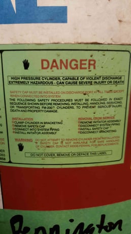 400 lbs. Fenwal, Fire Suppression System, FM-200 Agent - Image 3