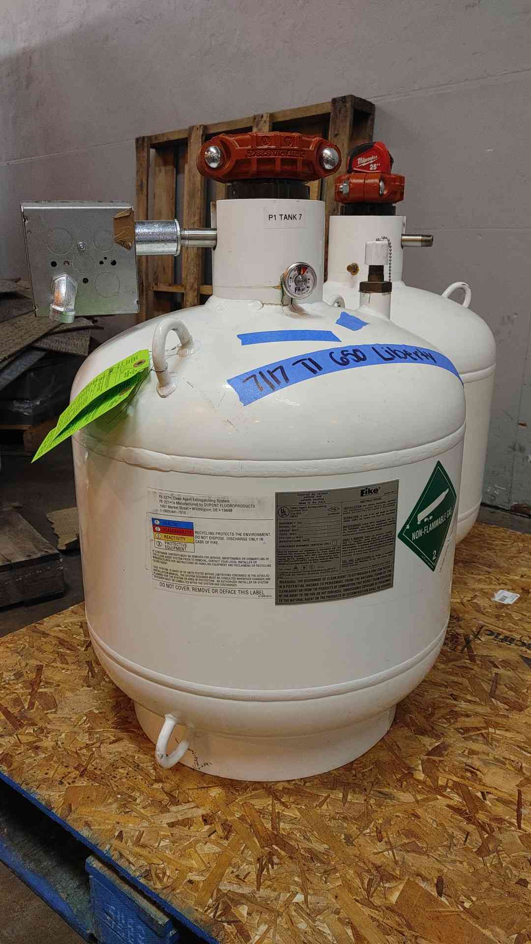 209 lbs. Fike, Fire Suppression, FE-227 Agent, 32-130 F temp. range, 360 psig @ 70 F - Image 1