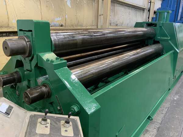 10' x 3/8" American Hercules #25010, plate bending rolls, air drop end, power roll lift - Image 1
