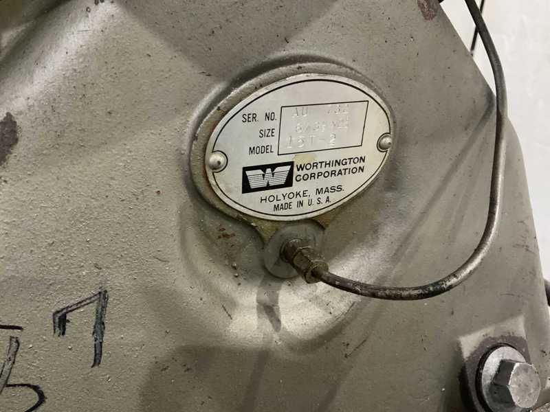 7.5 HP, Worthington #15T-2, air compressor, 30 cfm, 125 psi, 2 cylinder/2 stage, 7.5 HP, 1745 RPM - Image 3