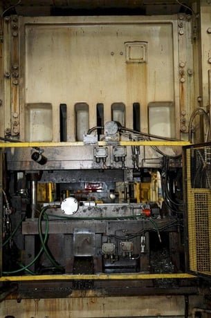 300 Ton, Minster #E2-300-60-36, straight side double crank press, 4" stroke, 36" Shut Height, 6" ram adj. - Image 6