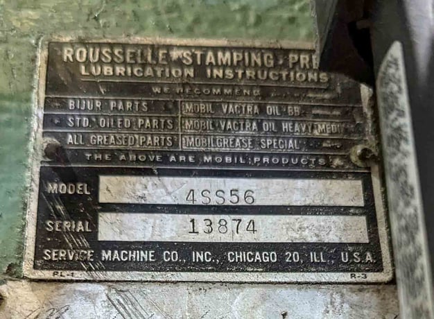 40 Ton, Rousselle, straight side double crank, 2" stroke, 12" Shut Height, 3" adj., 22" x56" bed, 105 SPM - Image 8
