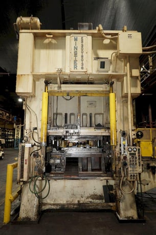 300 Ton, Minster, straight side double crank press, 4" stroke, 36" Shut Height, air clutch & brake, 55-110 - Image 1