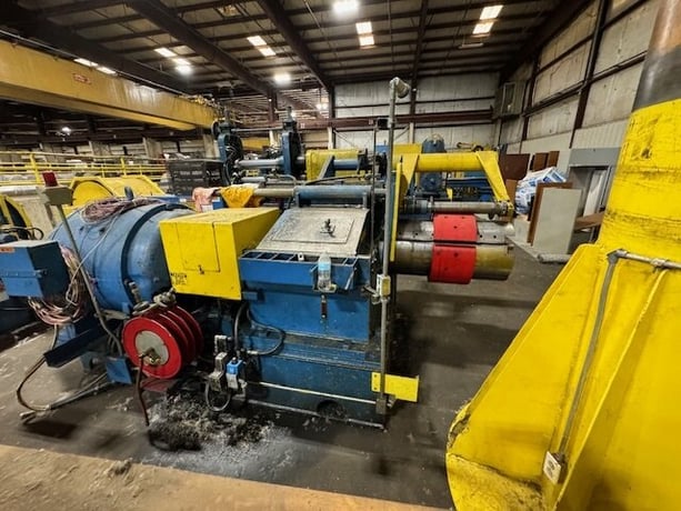 24" x .2" Emag, slitting line, 15000 lb., 64" OD, 20" ID,.050"-.200" gauge range,.500"-24" width range, 1990 - Image 2
