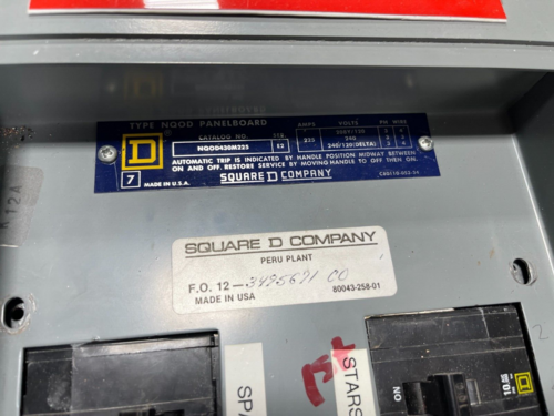 225 Amp. Square D, NQODQ2, Panelboard, 208/120V., 3PH 4W 30 Circuit Q2L3225 Main - Image 3
