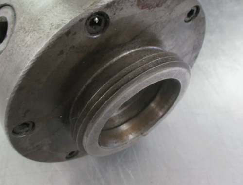 6" 3-Jaw self-centering universal LOO back lathe chuck with wrench (YMC) - Image 7