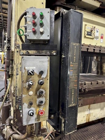 160 Ton, Minster #P2H-160G, straight side double crank press, 5.9" stroke, 23.6" Shut Height, 5.9"ram adj. - Image 7