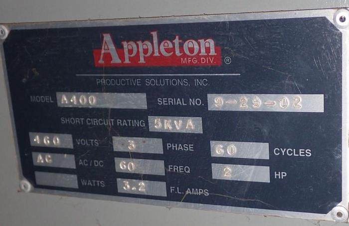 Appleton #A400, 120" automatic core cutter - Image 4