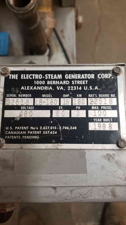 The Electro-Steam Generator Corp. #LB-180, Electric Steam Generator, 18 BHP, 180 kW, 100 psig, 480 V, 1998 - Image 4