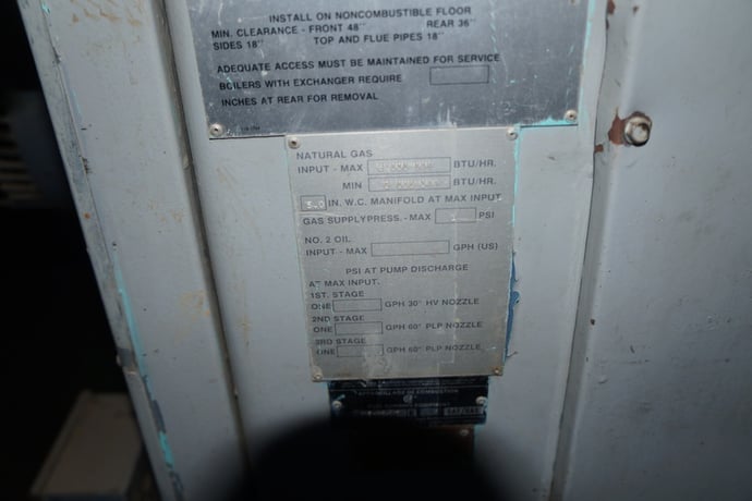 4 MMBTUH Cleaver-Brooks Brook, glycol boiler, 140 psi, 20" dia. x 9.3' lgth, 1985 - Image 4
