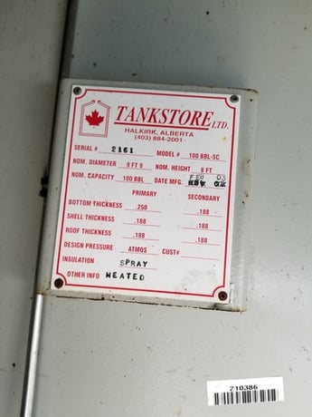 100 bbl Double Wall Storage Tank, Tanksafe - Image 8