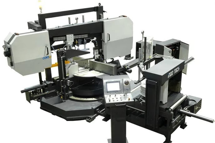 17.3" X 27.5" Indotech #i27X18-NC40, horizontal dual column bandsaw, Omron CNC Control, new - Image 1