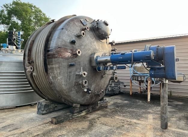 Rosenmund, 8 square meter nutsche filter, 304 Stainless Steel, 20 HP main drive, hydraulic pack, 1991 - Image 2