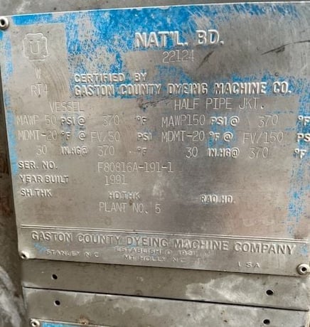Rosenmund, 8 square meter nutsche filter, 304 Stainless Steel, 20 HP main drive, hydraulic pack, 1991 - Image 6