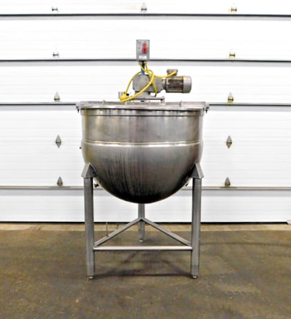 200 gallon Stainless jacketed mixing kettle, 48" dia. x 36" deep, 2 HP, 230/460 V., 3 phase - Image 1