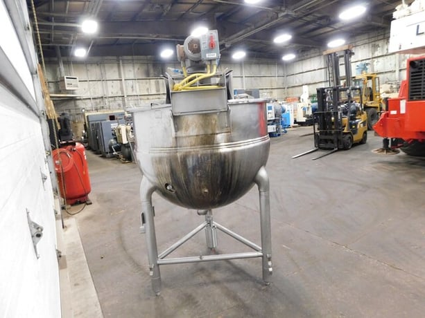 200 gallon Hamilton, Stainless jacketed mixing kettle, 2 HP, 1730 RPM, 48" dia. x 36" deep - Image 7