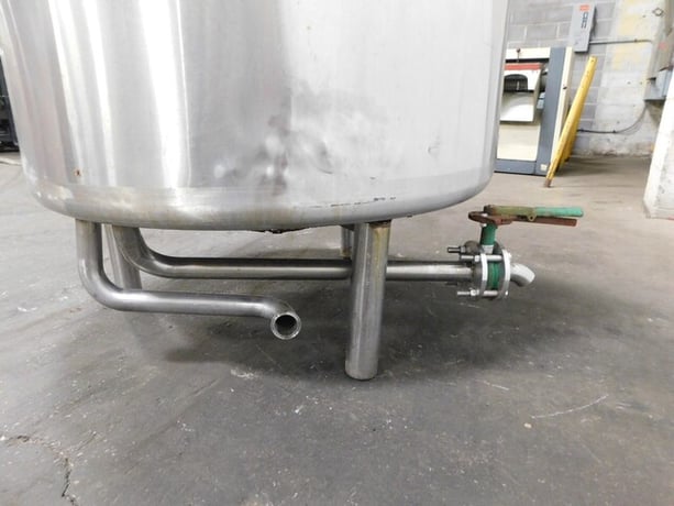 300 gallon Stainless Steel open top tank, 48" diameter, 38" straight wall, (2 available) 2" outlets - Image 6