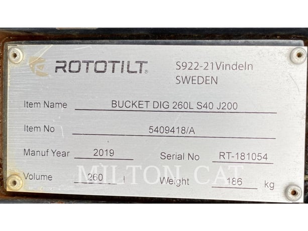 Rototilt ROTOTILT S40 24" HEAVY DUTY BUCKET, Bucket, S/N: 181054, 2020 - Image 4
