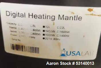 USA Lab, Digital Heating Mantle, 12 liter capacity, 15.74" diameter x 11.81", 300 deg. C, 1.4 kW Mantle, 60 - Image 2