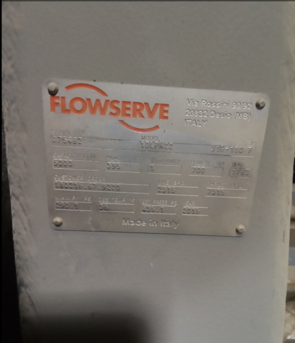 5000 GPM, Flowserve Centrifugal Water Transfer Pump, 700 HP, single stage, new surplus (3 available) - Image 7