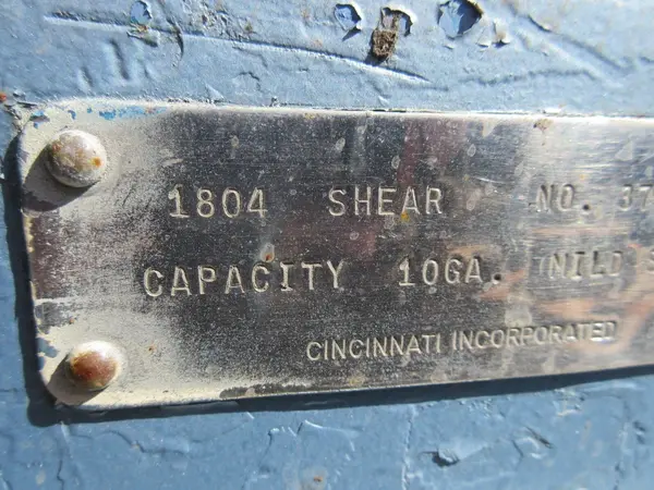 10 gauge x 4' Cincinnati #1804, Shear - Image 6