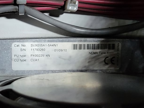 20 HP Eaton, SVX015A1-5A4N1, vari-frequency drive, 600 Volts, 3 phase, like new - Image 8