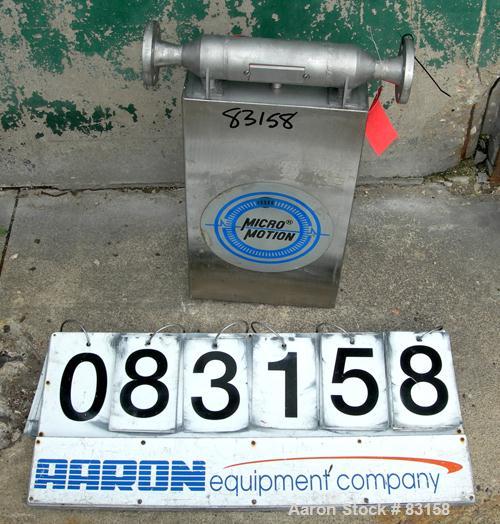 Micro Motion #D100S-SS, Flow Meter, 0-48 gallon/min., 0-400 lb./min., 1" inlet/outlet, -40 to 60 deg. C, 2250 - Image 1
