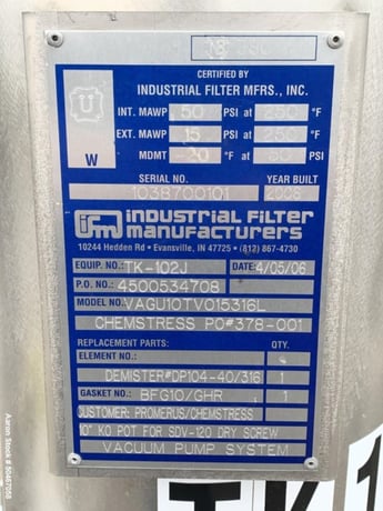 Tuthill, Vacuum System less Pump, 50 psi @ 250 F - Image 8