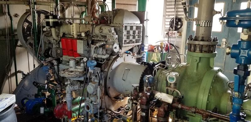 400 HP Sullari #018890-013, screw compressor, Waukesha F18 NG engine, Air-X-Changer cooler, PLC Control, 1988 - Image 6