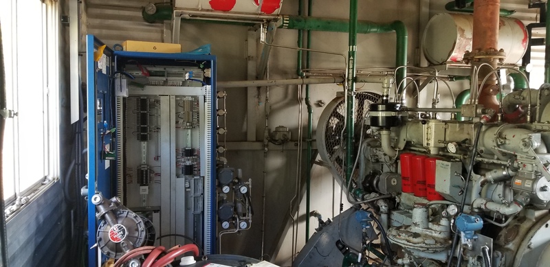 400 HP Sullari #018890-013, screw compressor, Waukesha F18 NG engine, Air-X-Changer cooler, PLC Control, 1988 - Image 7