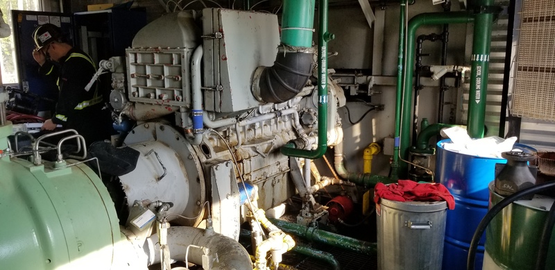 400 HP Sullari #018890-013, screw compressor, Waukesha F18 NG engine, Air-X-Changer cooler, PLC Control, 1988 - Image 10